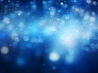 Defocused blue glow bokeh backgroud. Technology and futuristic concept