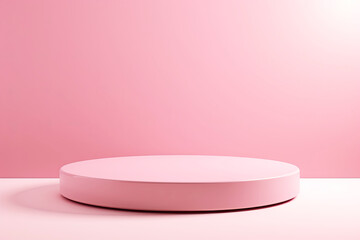 Display pink podium for product presentation
