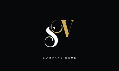 VS, SV, V, S Abstract Letters Logo Monogram