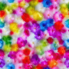 flowers. Abstract seamless pattern. AI generated.