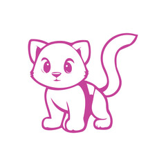 Purple Cute Baby Dog Illustration