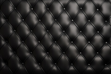 Black leather capitone background texture 