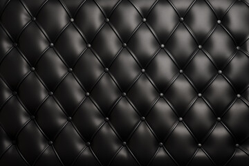  Black leather capitone background texture 
