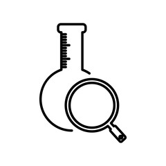 laboratory science icon logo design vector