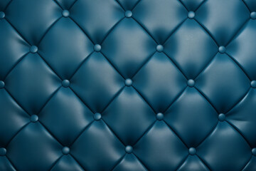 Blue leather capitone background texture 