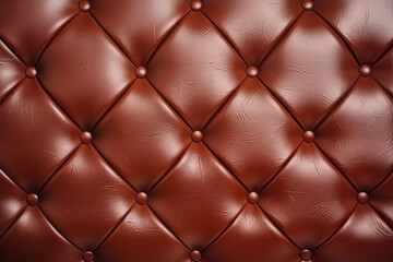 Brown leather capitone background texture 