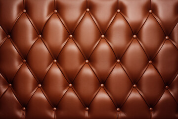 Brown leather capitone background texture 