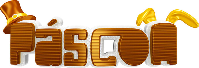 selo 3d feliz p&aacute;scoa para compor.