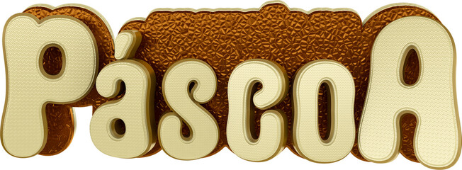 selo 3d feliz páscoa para compor.