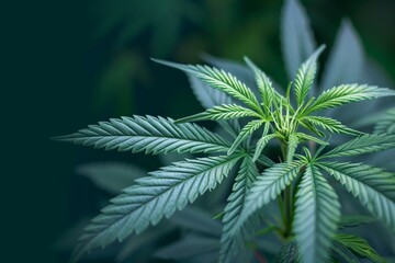 Medical cannabis Growing marijuana plant highlights health and wellness applications