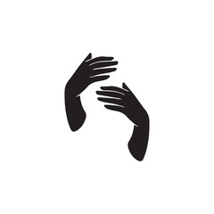 Hand concept. Collection of gesture high quality vector outline signs for web pages, books, online stores, flyers, banners etc. hands holding protect