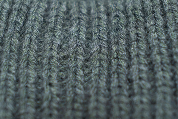 Pattern and texture of synthetic acrylic fabric close-up macro.