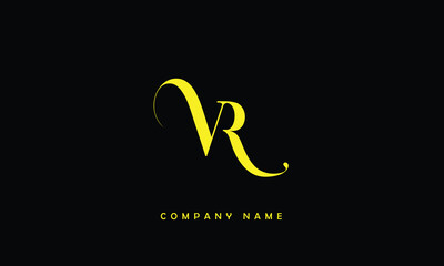 VR, RV, V, R Abstract Letters Logo Monogram
