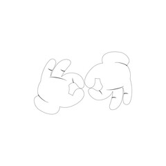 Hand concept. Collection of gesture high quality vector outline signs for web pages, books, online stores, flyers, banners etc. hands holding protect