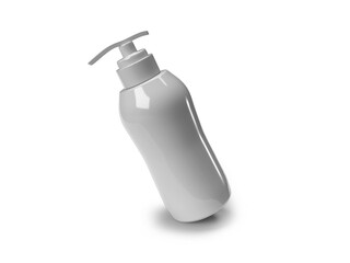Pump Bottle 3D Illustration Mockup Scene