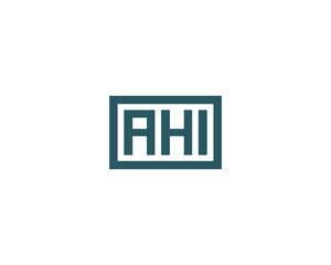 AHI logo design vector template