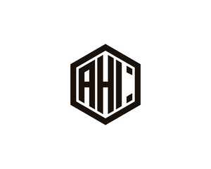 AHI logo design vector template