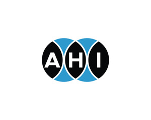 AHI logo design vector template