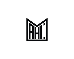 AHI logo design vector template