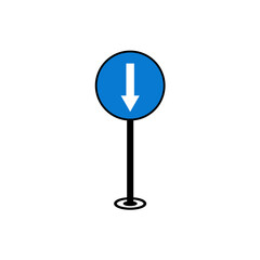 Traffic Sign Poles Vector Illustration