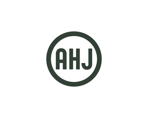 AHJ logo design vector template