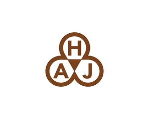 AHJ logo design vector template