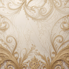 Abstract gold and white luxury background - generated by ai