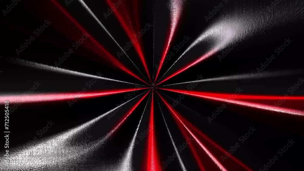 Poster red fractal floral shape abstract design flowing on black. simple animation