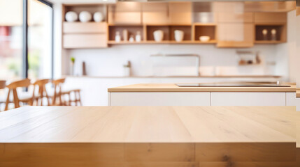 Design template with copy space on a wooden countertop