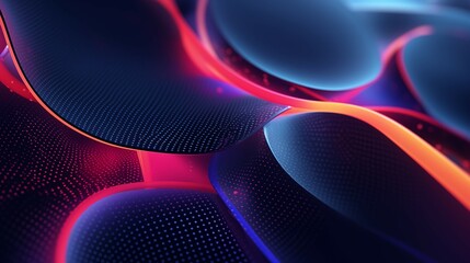 The abstract technology wallpaper background with a glowing colorful halftone.