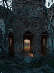 Ruins orthodox church architecture falling to pieces