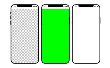 スマートフォンのイラスト。スマホのパターンスウォッチ付き