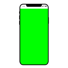 スマートフォンのイラスト。スマホのパターンスウォッチ付き