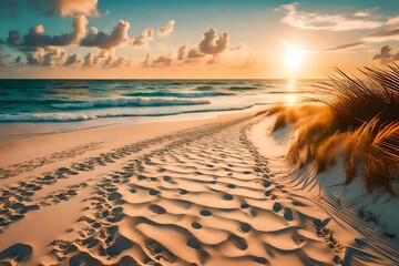 sunset in the sand