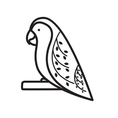 love bird leaves icon logo vector