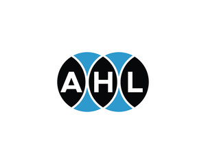 AHL Logo design vector template