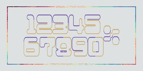 assorted digital custom vector numbers. minimum. Color gradation. Dark. Banner Network. 3d effect. Design. futuristic. Paper cut or effect. Luxury. Premium. 193