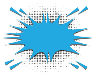 comic explosion vector with Yellow background