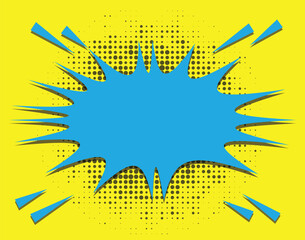 comic explosion vector with Yellow background