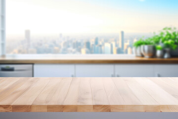 Mockup for product display on a wooden countertop