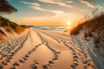 sunset on the beach