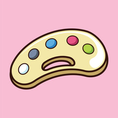 Cute colorful cartoon school stationery and supplies vector design art for students and education