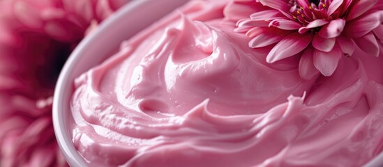 Obraz premium pink flower body cream