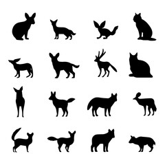 collection of animals silhouettes