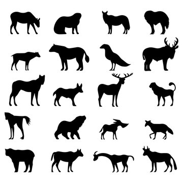 animals silhouettes collection