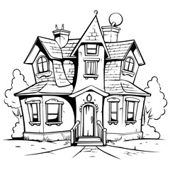 vector illustration drawing of a house