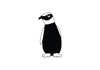 minimal style Chinstrap Penguin icon illustration design