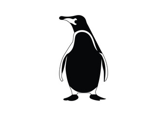 Fototapeta premium minimal style Chinstrap Penguin icon illustration design