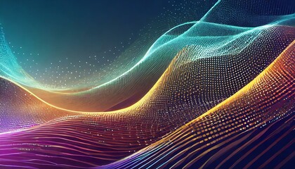 Abstract background design of wave particle technology. 