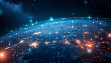 Modern internet technology connects people with signals